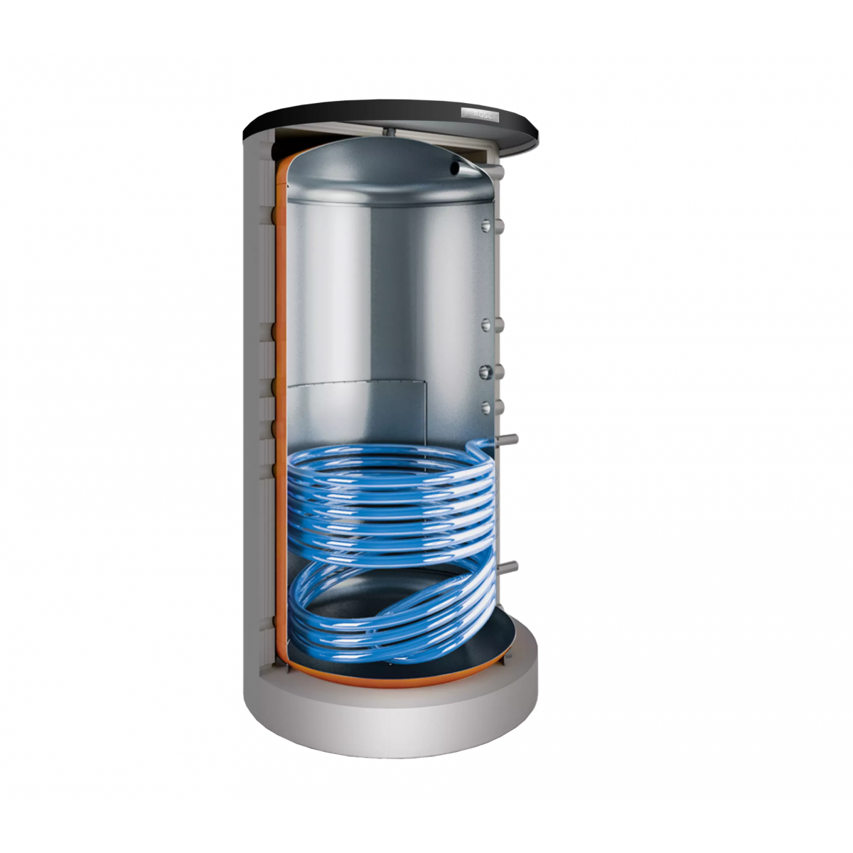 Akumuliacinė talpa Bosch 500 l, BS 500-6 ER C su saulės kolektoriaus šilumokaičiu 7735501079